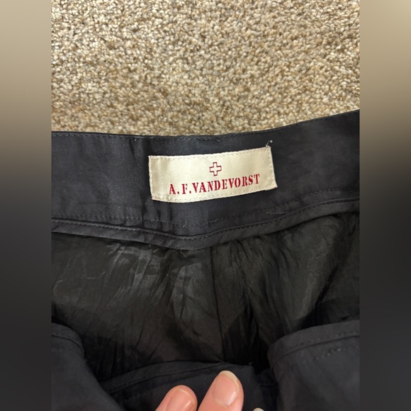 A.F. VANDEVORST Black Silk Button Side Straight Belgian Designer EU 38/US 6/8 - Picture 5 of 14